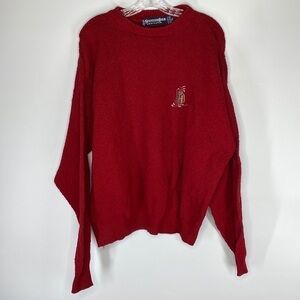 Vintage Scottish Isle By Bernette Red Golfclub Crewneck Sweater Size XL